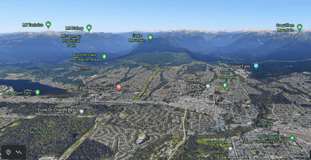 coquitlam from the sky